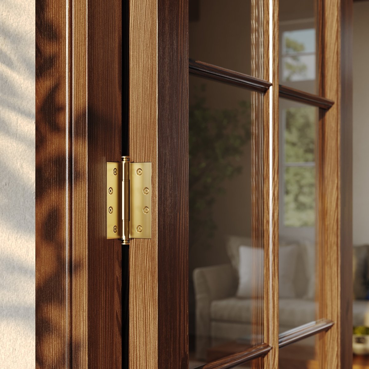 Open-box Carvin door hinge by Residence Supply, showcasing sturdy metal construction and mounting holes for home door installation.