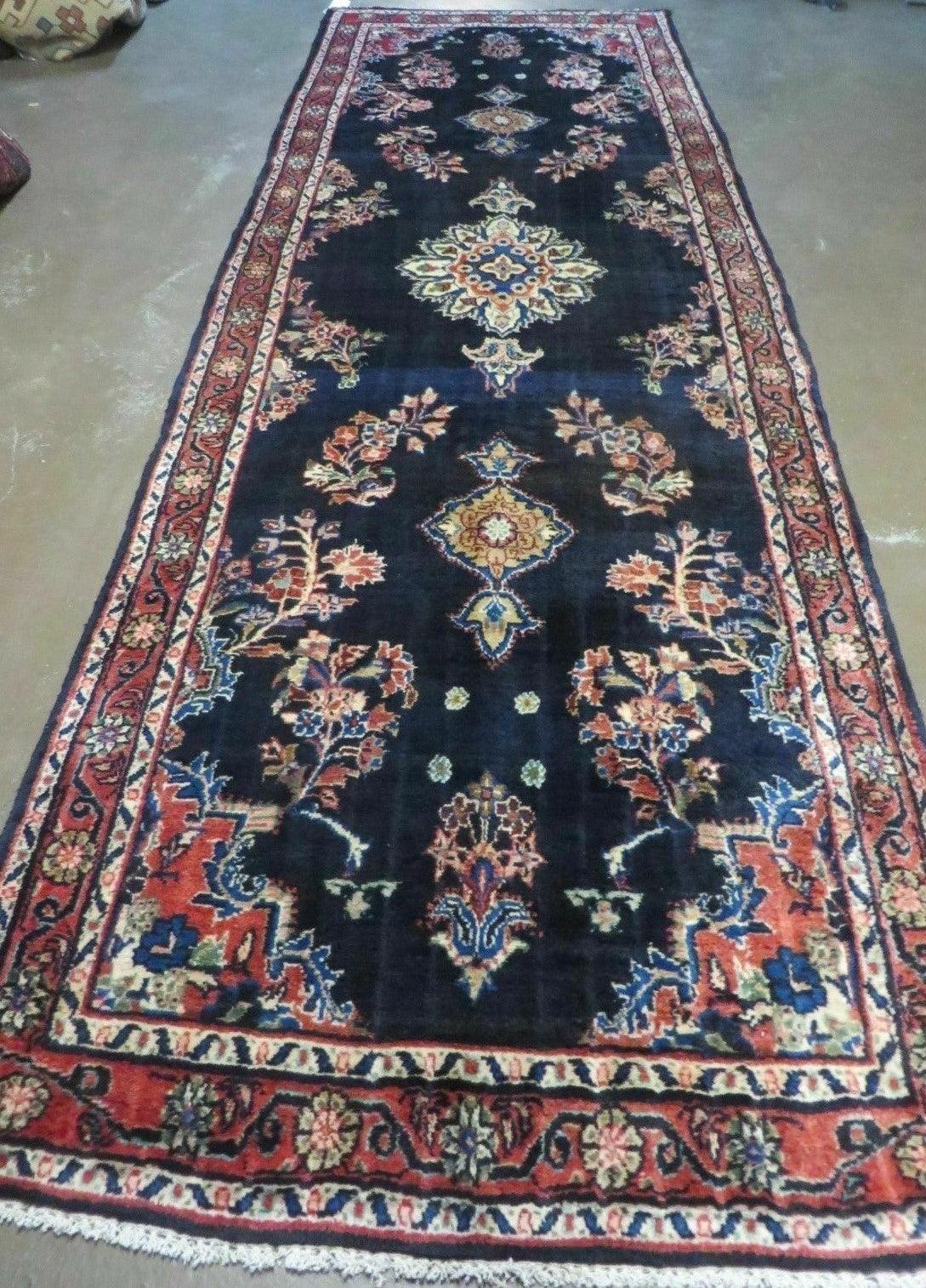 Persian Runner Rug 4x11, Navy Blue Antique Lilihan Runner - Nuvé