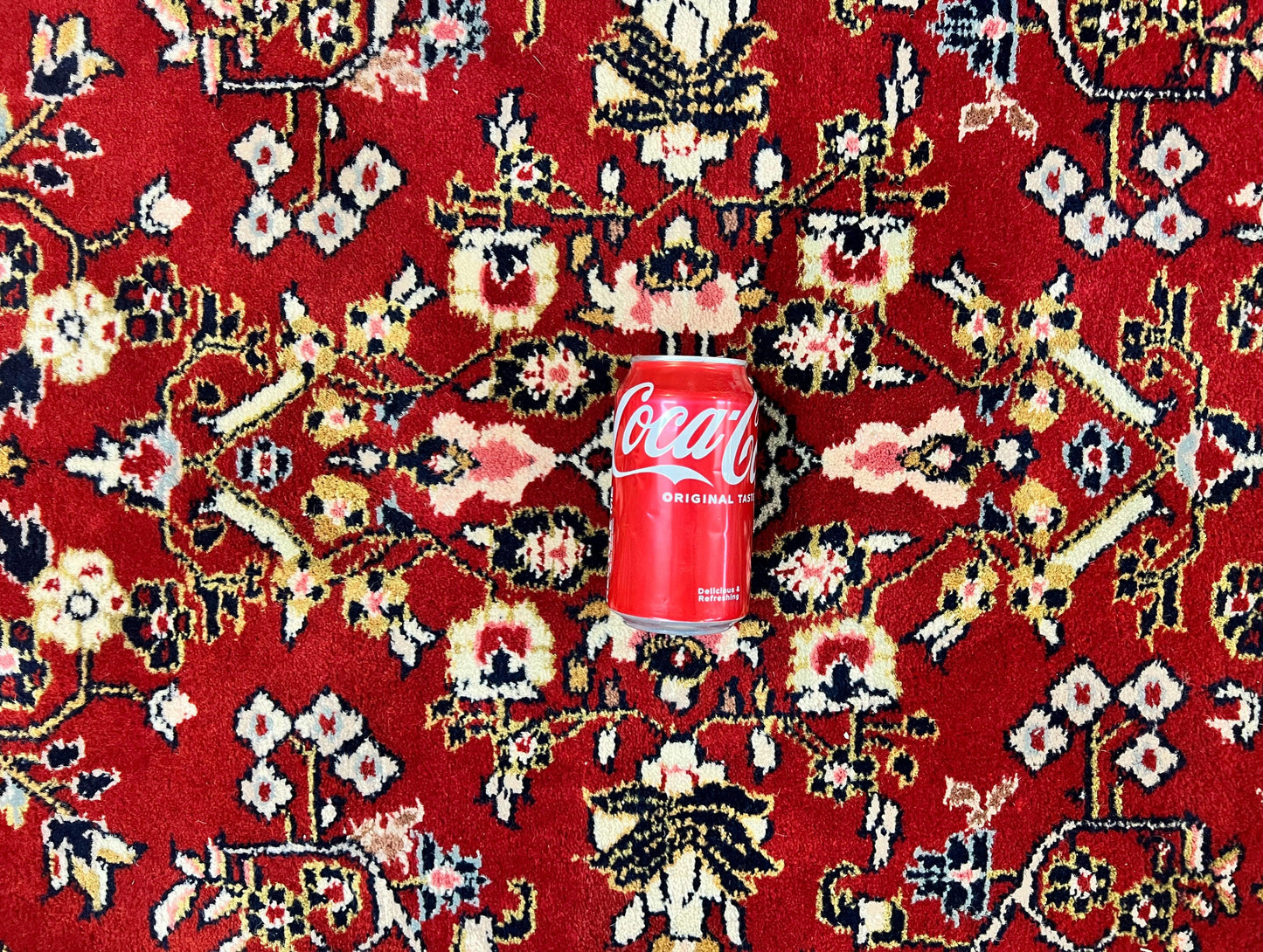 Indo Persian Sarouk Rug 8x10, Red, Floral Allover, Handmade Vintage Wool Carpet, Traditional Rug - Nuvé