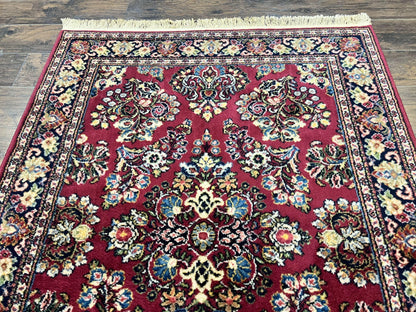 Karastan Rug 4.6 x 6 Lanamar Sarouk #5528, Red Wool Karastan Oriental Carpet, Discontinued, Antique, Wool Pile - Nuvé