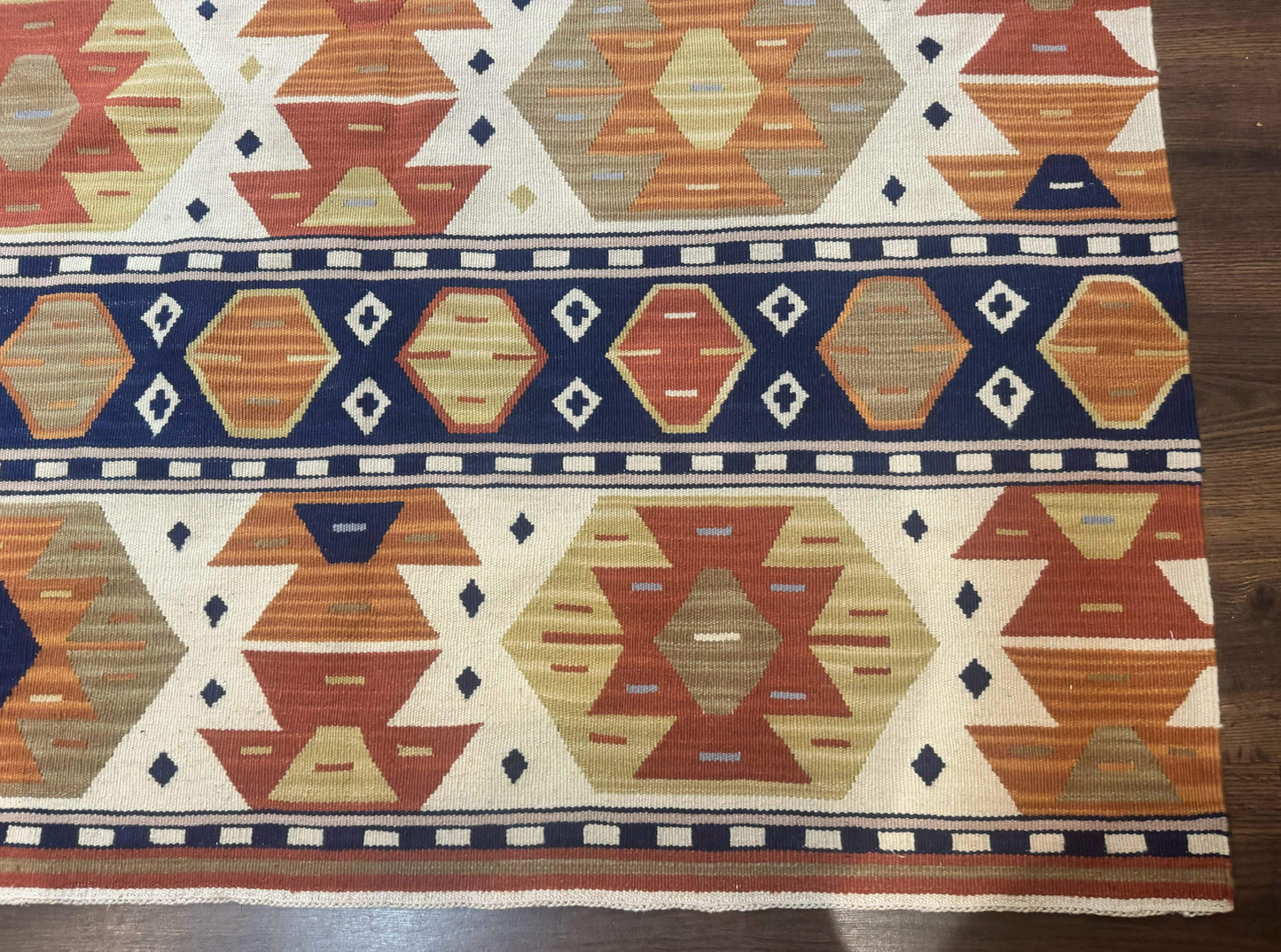 Turkish Kilim Rug 8x11, Handmade, Wool, Nourison Rug - Nuvé
