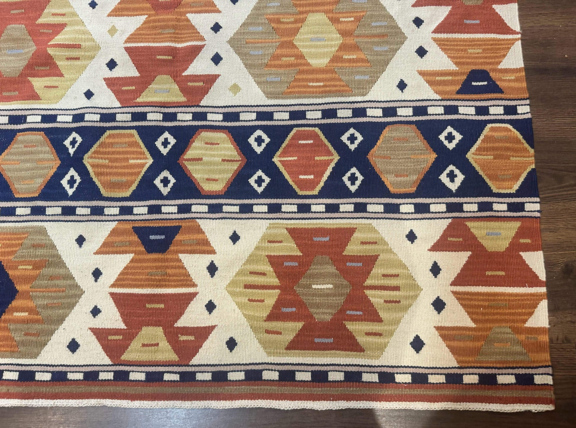 Turkish Kilim Rug 8x11, Handmade, Wool, Nourison Rug - Nuvé
