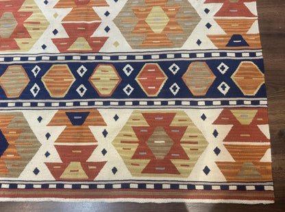 Turkish Kilim Rug 8x11, Handmade, Wool, Nourison Rug - Nuvé