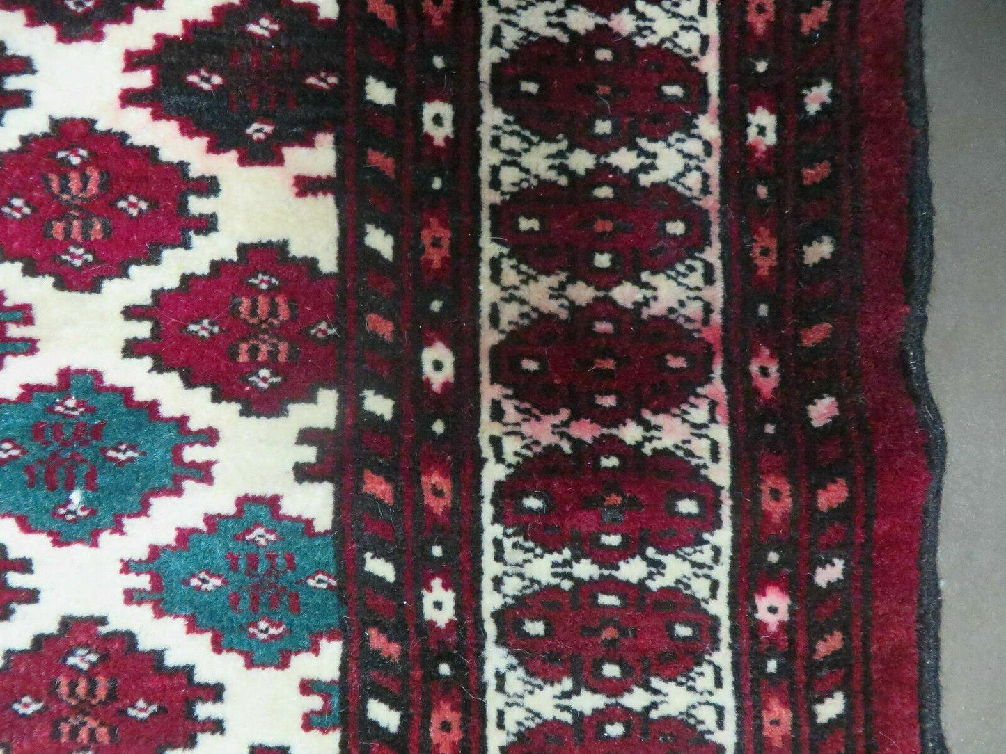 3' X 4' Vintage Handmade Pakistan Bokhara Turkoman Balouch Wool Rug Mat Nice - Nuvé