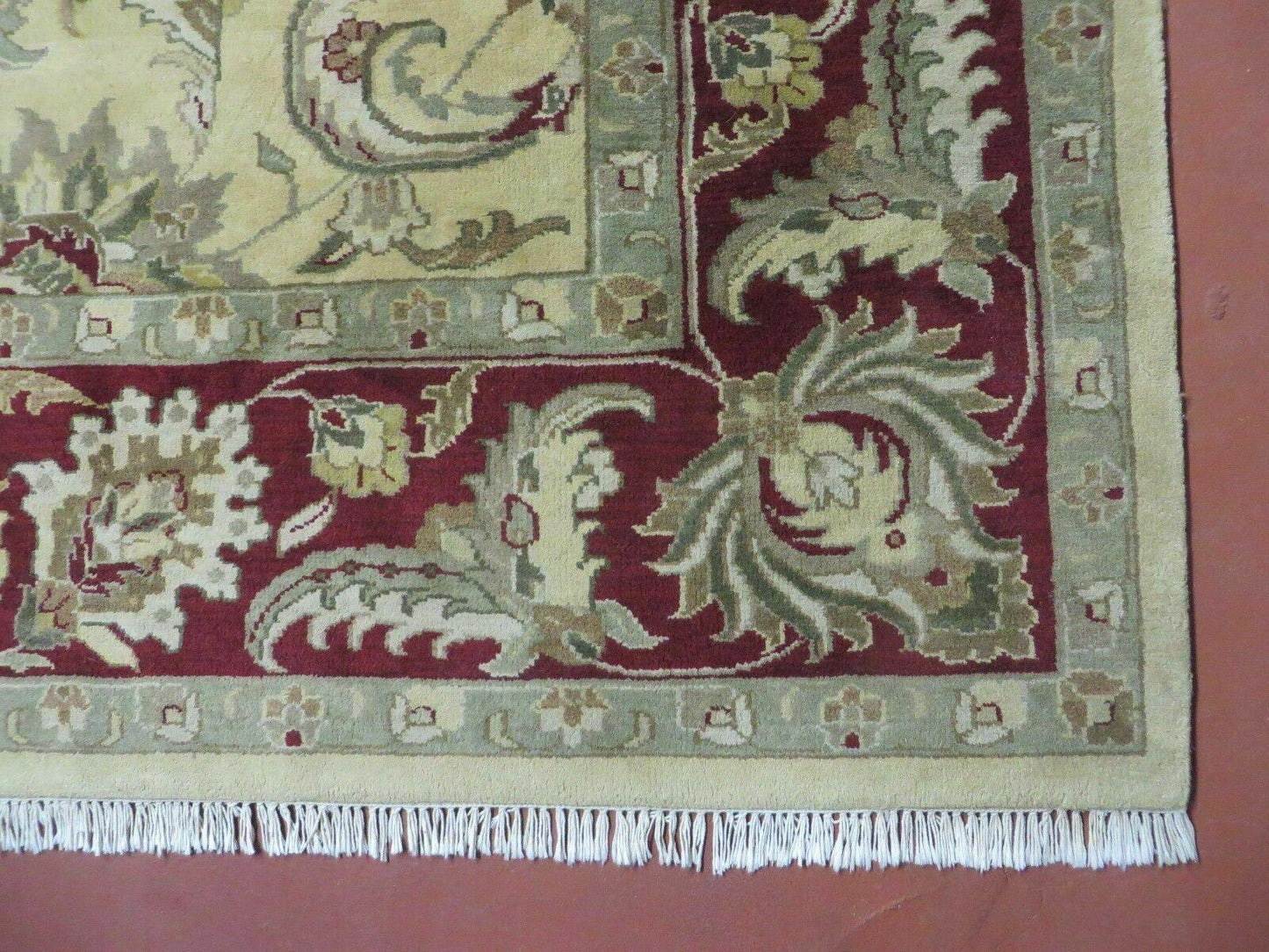 9' X 12' Vintage Handmade India Oriental Jaipur Quality Tea Wash Hand Knotted - Nuvé