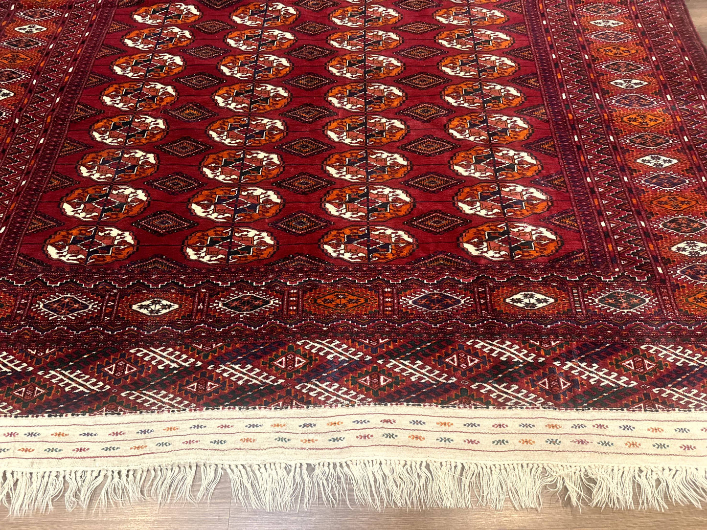 Persian Turkoman Rug 7x9, Red Tribal Carpet - Nuvé