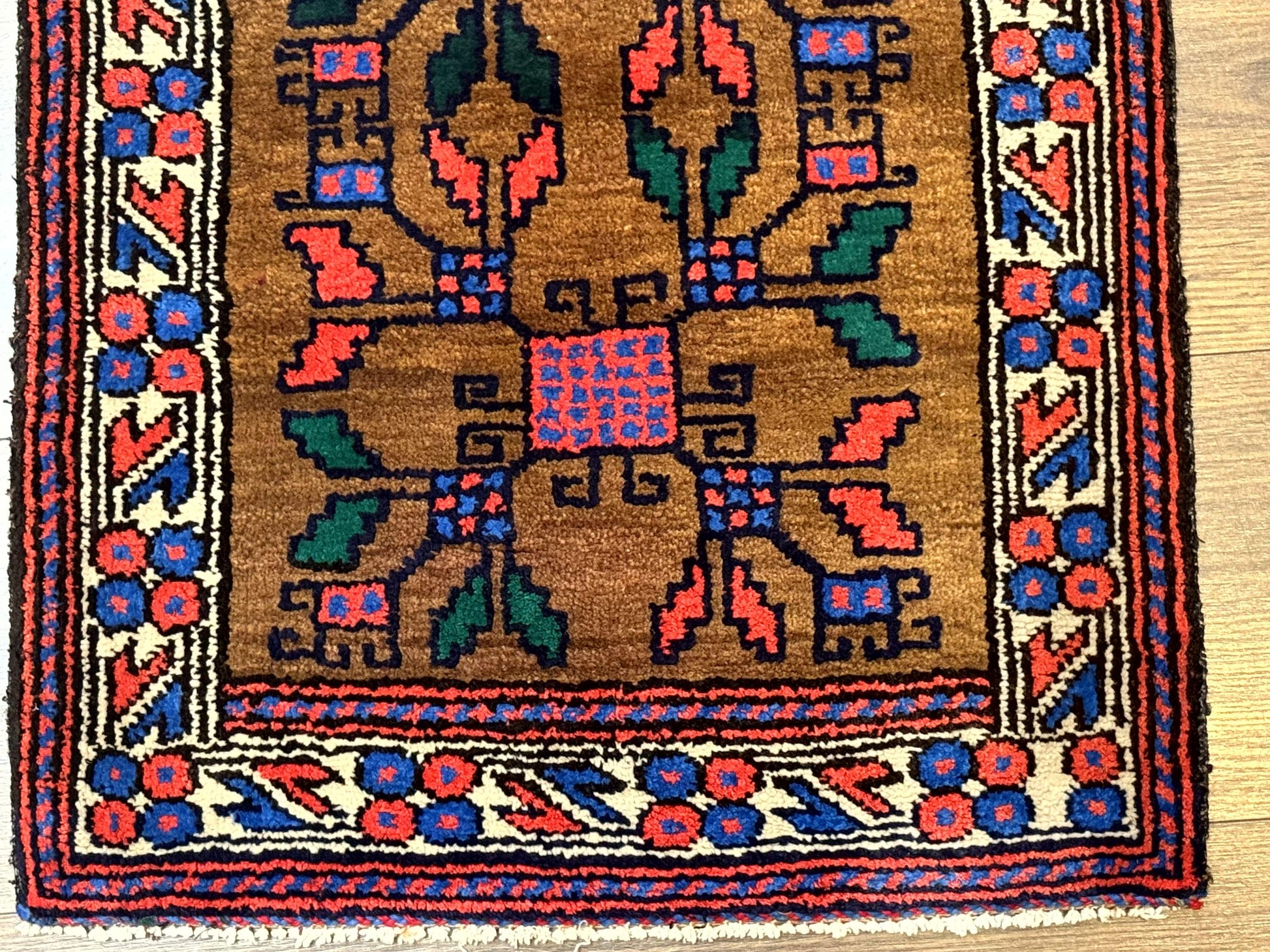 Small Persian Baluchi Rug, Tribal Rug, Brown, Multicolor - Nuvé