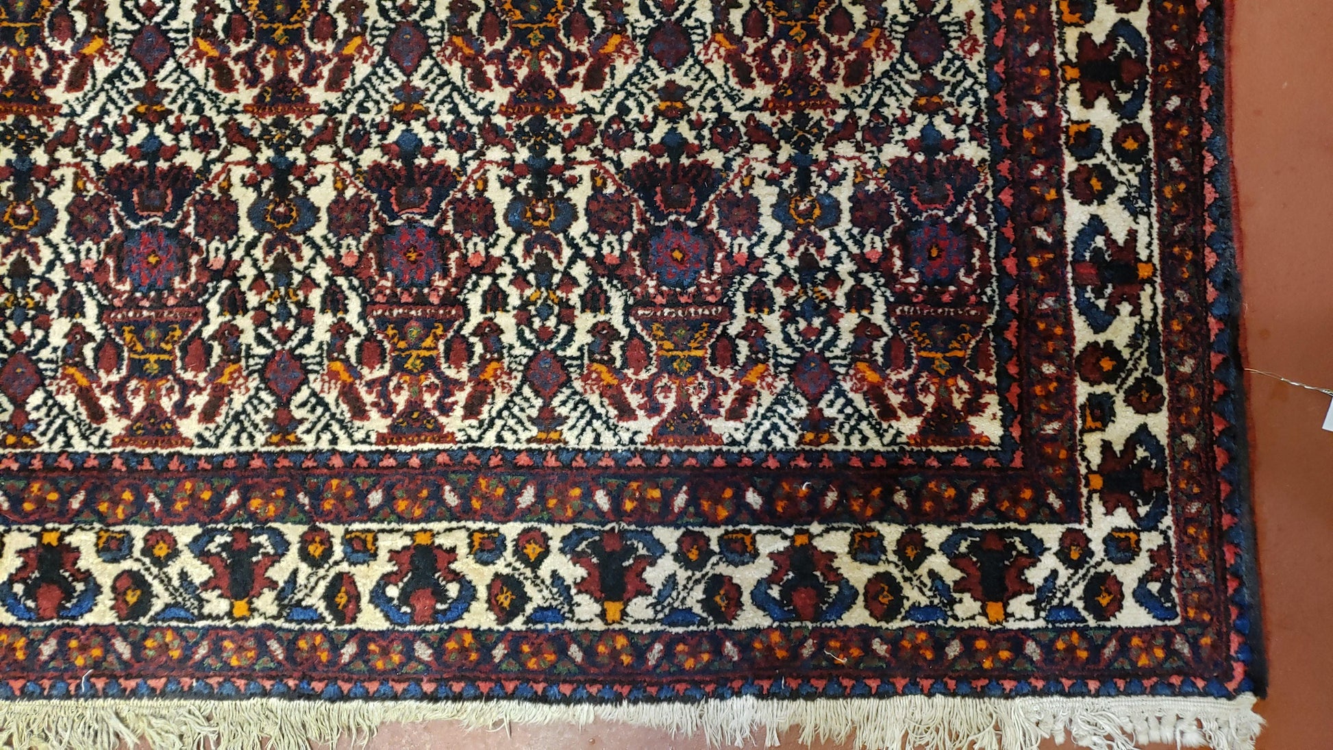 3.6 x 5 Hand-Knotted Vase Rug Floral Turkish Tribal Village Weaving Zagros Vintage Carpet Home Office Wool Area Rug 3x5 Persian Rug 4x5 - Nuvé