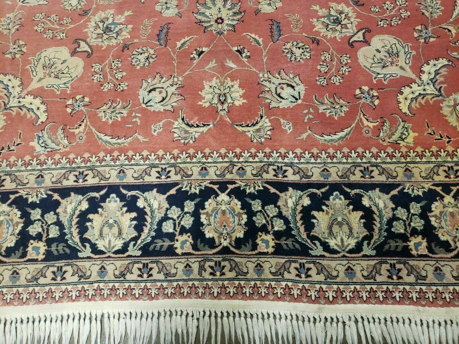 6' X 9' Vintage Fine Oriental Floral Handmade Wool Rug Vegetable Dyes Red Nice - Nuvé