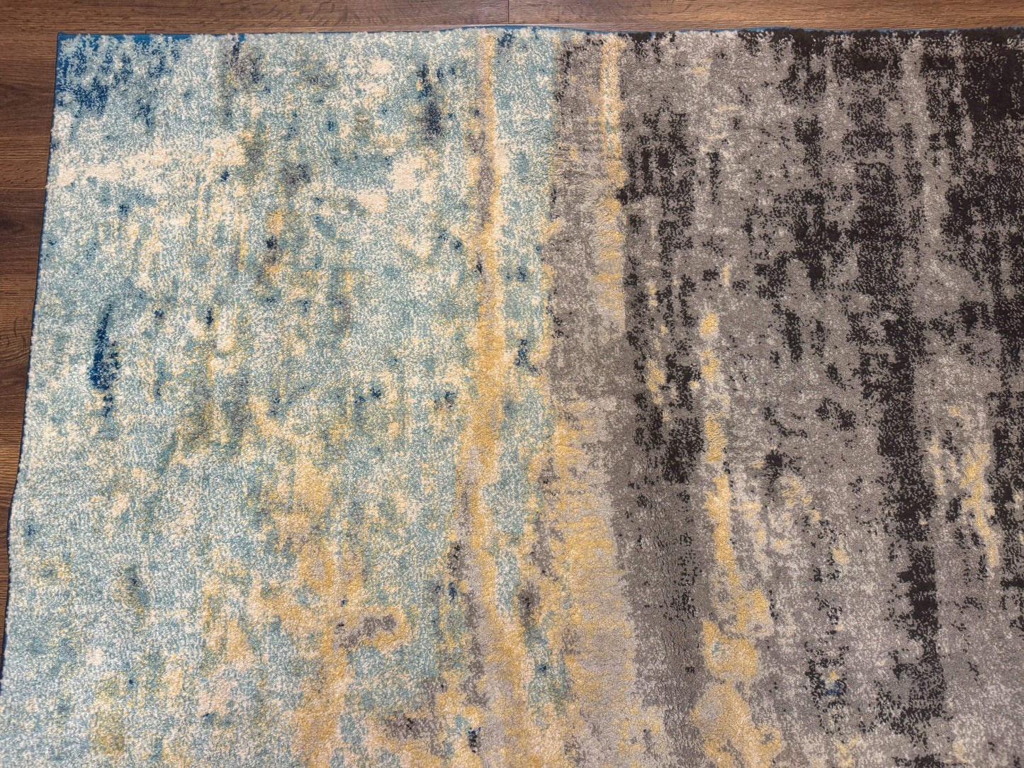 Modern Abstract Blue Area Rug 8x11 ft - Nuvé