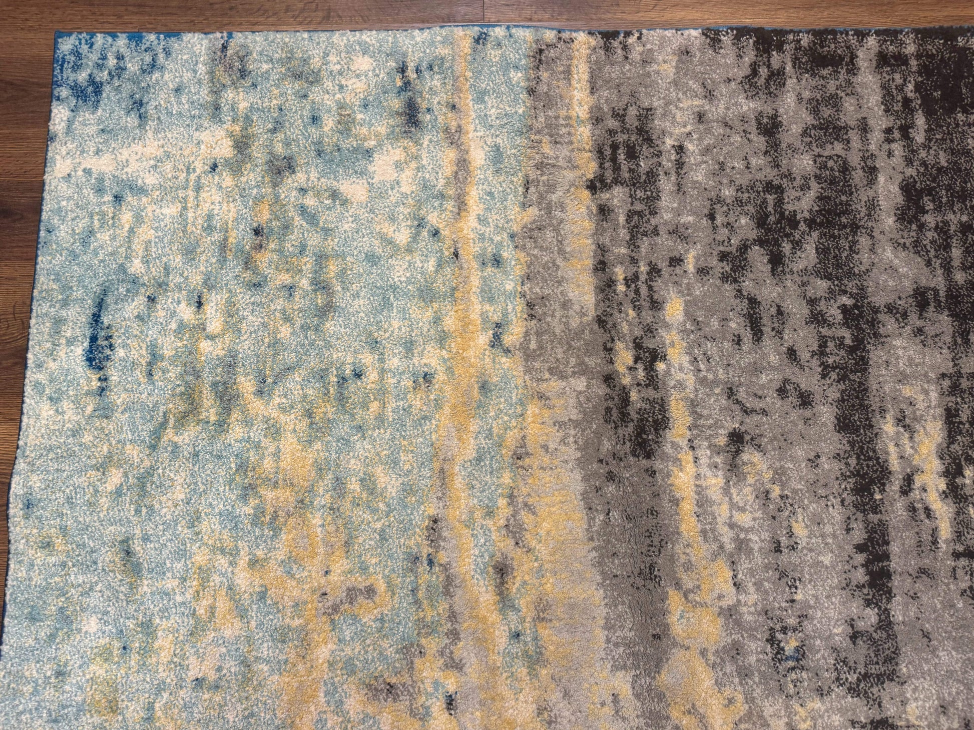 Modern Abstract Blue Area Rug 8x11 ft - Nuvé