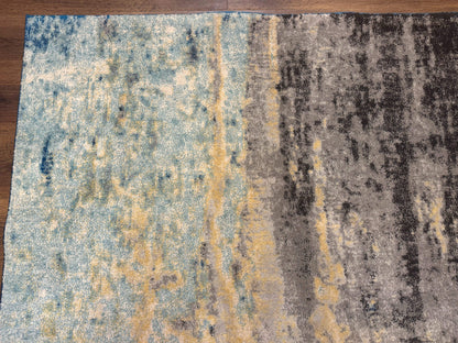 Modern Abstract Blue Area Rug 8x11 ft - Nuvé