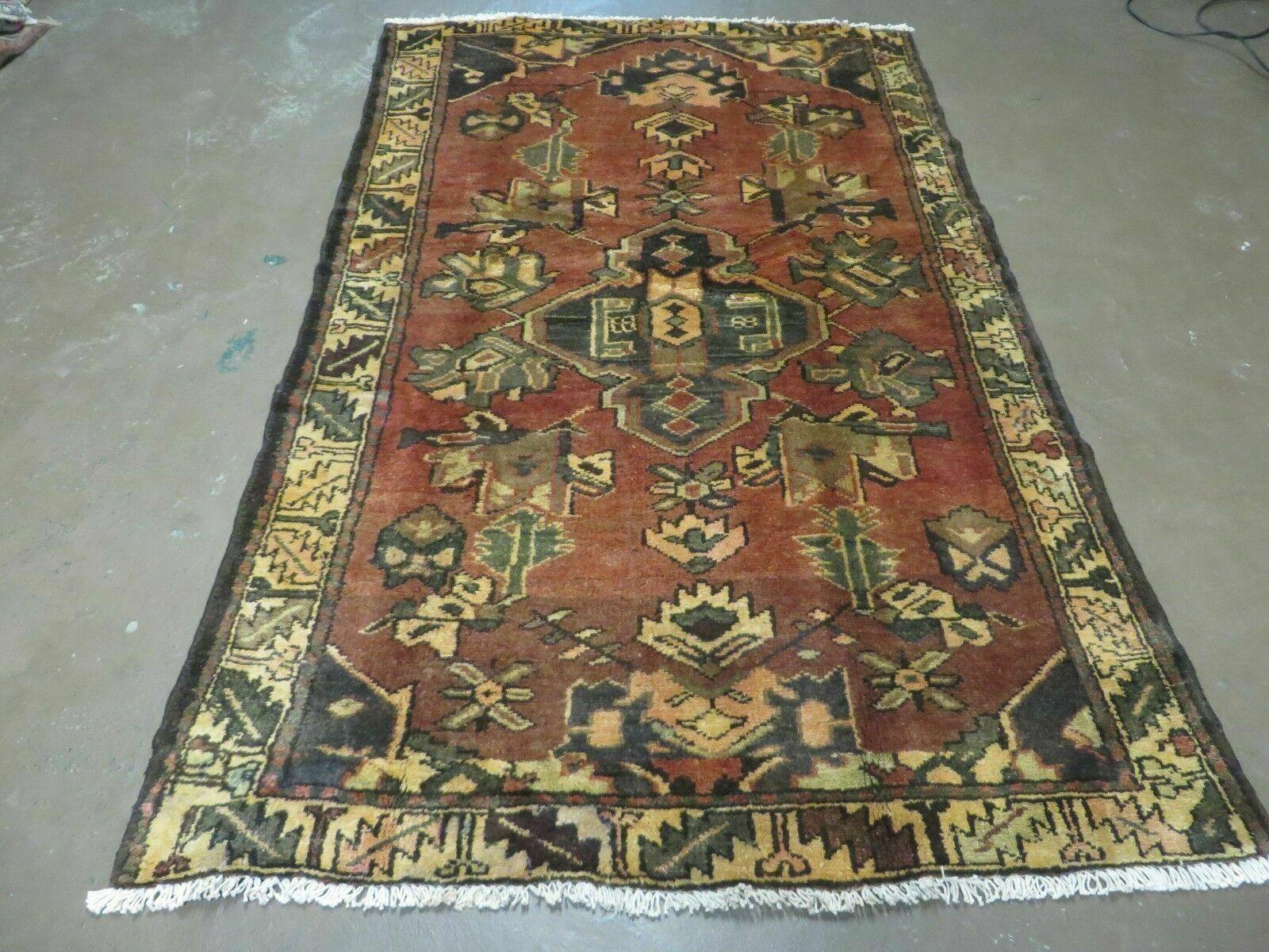 4' X 6' Antique 1920 Handmade Turkish Wool Rug Veg Dye Nice - Nuvé
