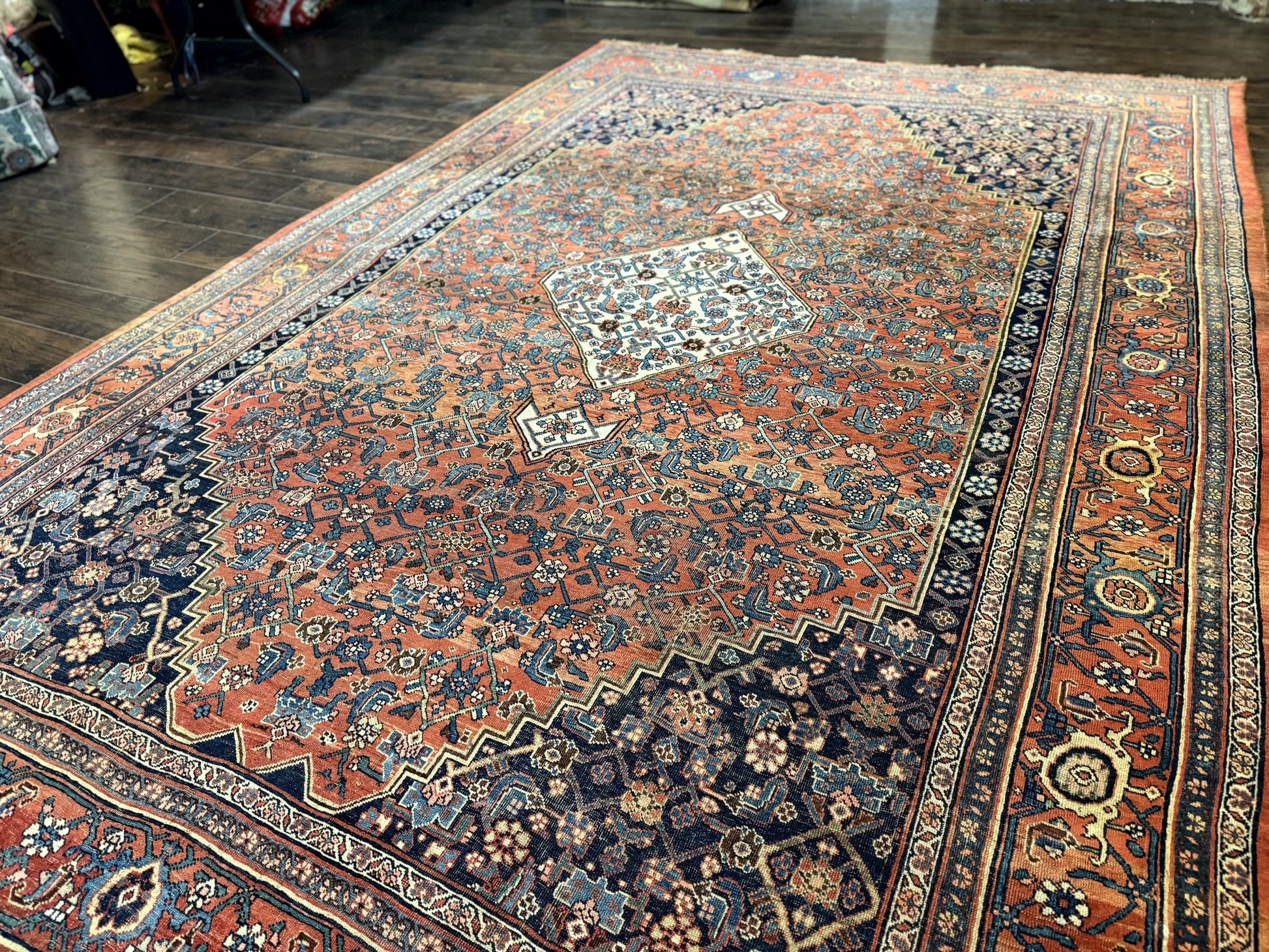 Antique Persian Bidjar Rug 8x12, Rare Persian Carpet - Nuvé