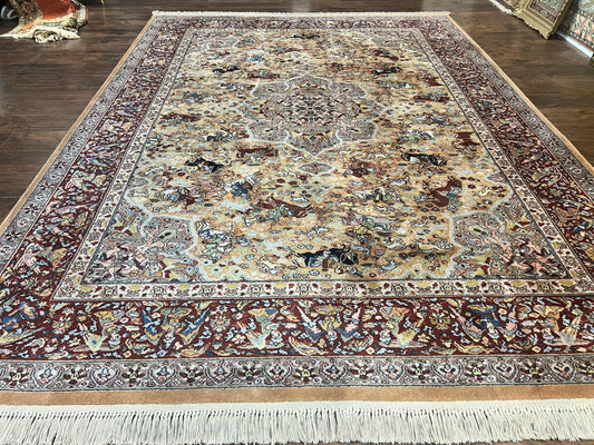 Karastan Rug 8.8 x 12 Persian Hunting Rug #723, Wool Pile - Nuvé