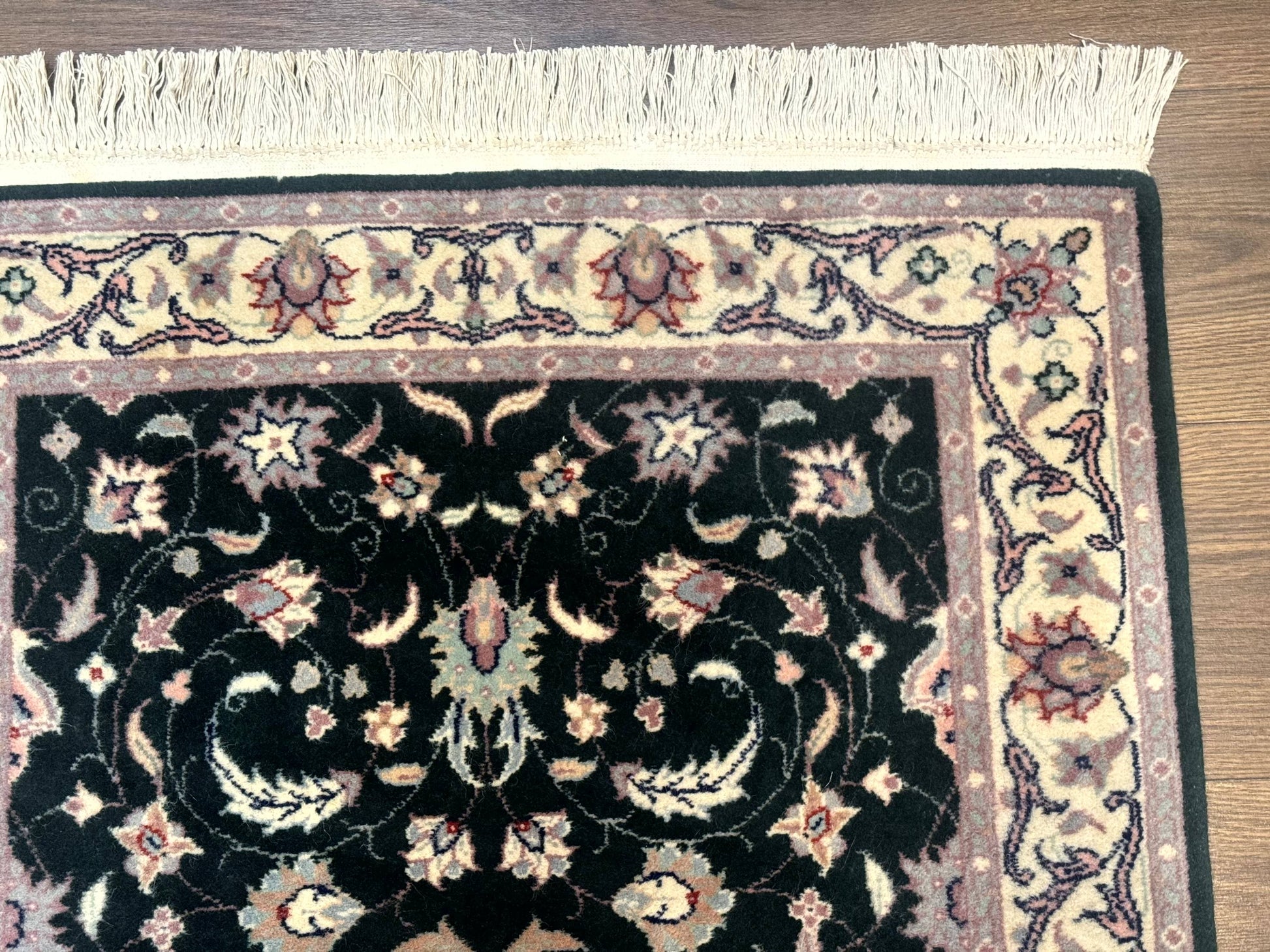 Pak Persian Runner Rug 2.6 x 10, Dark Green and Beige, Floral Allover - Nuvé