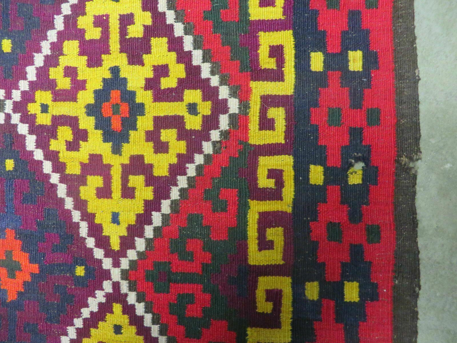 6' X 13' Antique Turkish Kilim Handmade Flat Weave Wool Rug Veg Dye - Nuvé