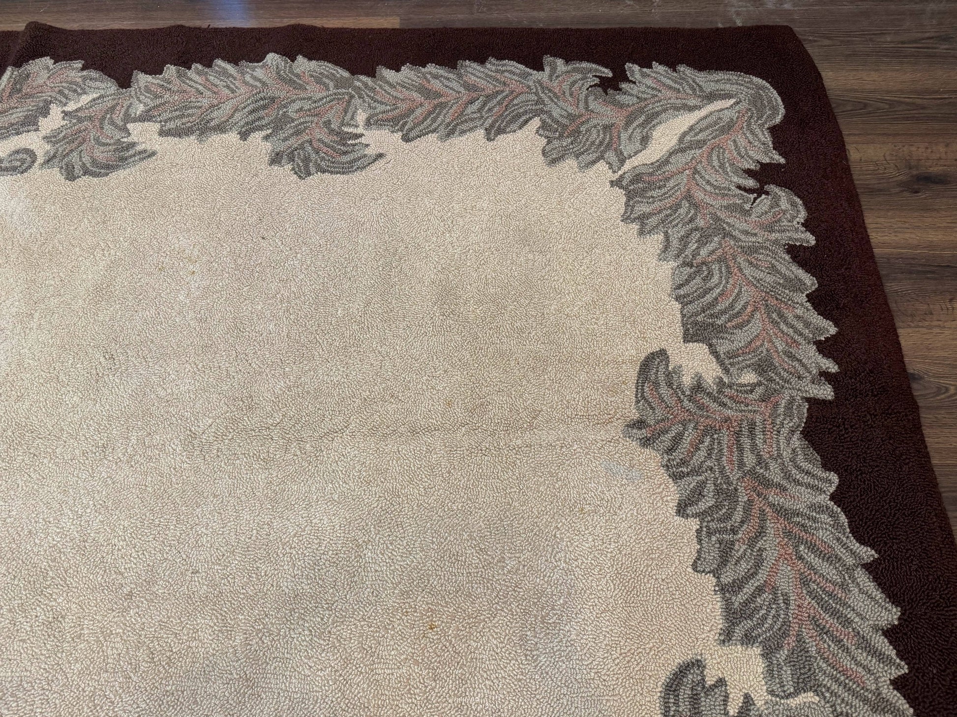 Palace Size American Hooked Rug 11x20 Aubusson Style Ivory - Nuvé