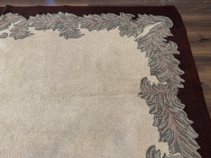 Palace Size American Hooked Rug 11x20 Aubusson Style Ivory - Nuvé
