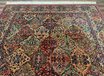 Karastan Rug 8.8 x 10.6, Multicolor Panel Kirman Rug #717, Original 700 Series, Wool - Nuvé