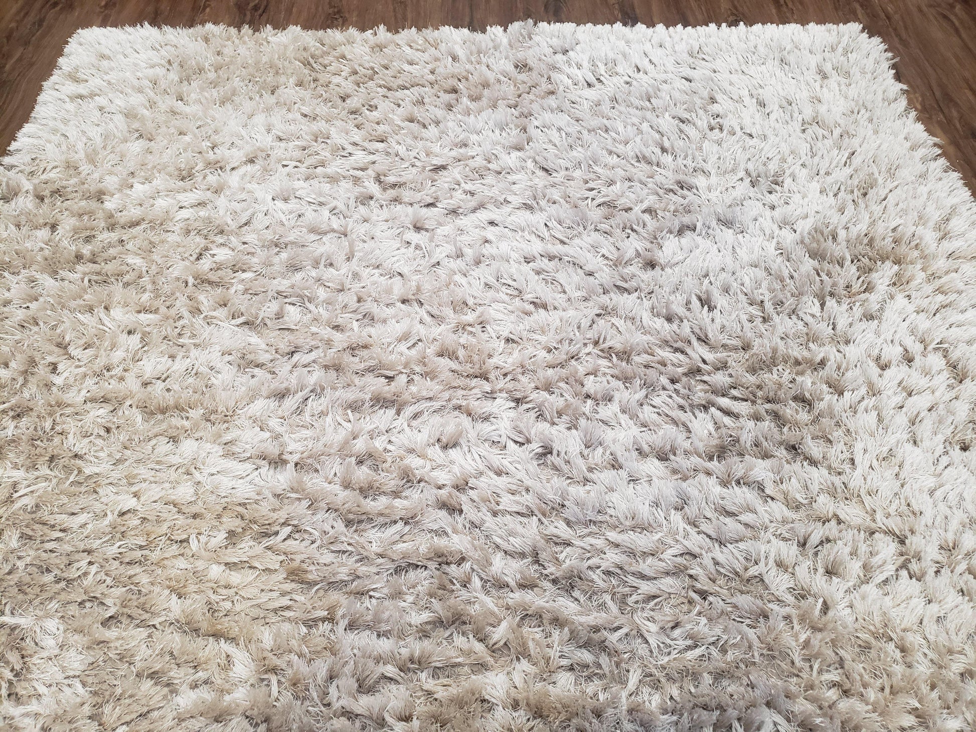 Ivory Shag Rug 6x7, Flokati Carpet, Shaggy Soft Plush Pile Area Rug, Modern Contemporary - Nuvé