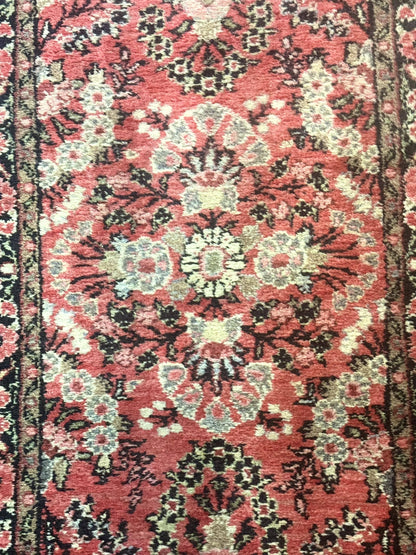 Persian Hamadan Runner Rug 2 x 13.6 – Red Floral Wool Hallway Carpet - Nuvé