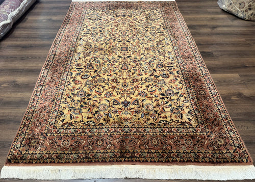 Indo Persian Rug 5x8, Light Tan/Camel, Allover Design - Nuvé