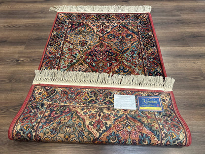 Karastan Rug 3x5 Multicolor Panel Kirman #717, Original 700 Series, Wool Pile, Discontinued - Nuvé