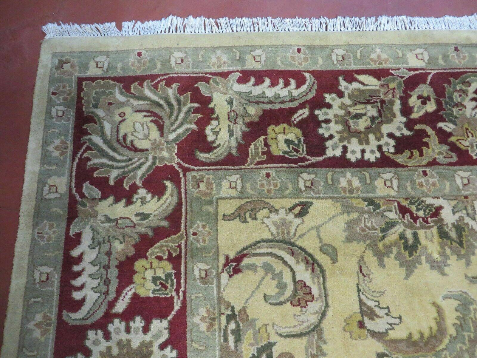 9' X 12' Vintage Handmade India Oriental Jaipur Quality Tea Wash Hand Knotted - Nuvé