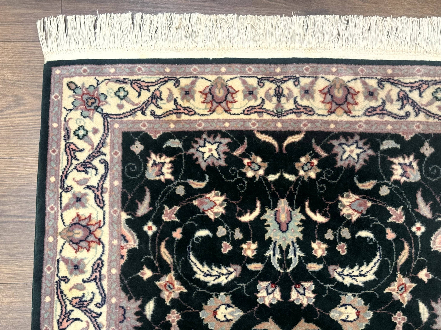 Pak Persian Runner Rug 2.6 x 10, Dark Green and Beige, Floral Allover - Nuvé