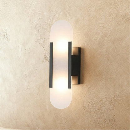 Cecelia Alabaster Wall Lamp by Residence Supply featuring a classic alabaster shade and elegant wall mount design