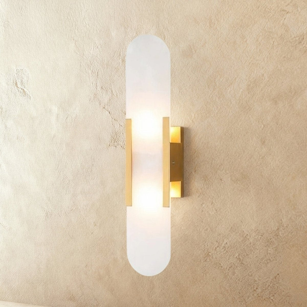 Cecelia Alabaster Wall Lamp by Residence Supply featuring a classic design with a smooth alabaster finish and wall mounting.