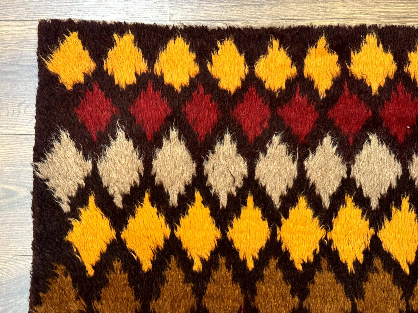 Shaggy Balouch Rug 3x4, Tribal Rug, Afghan Rug, Brown, Multicolor - Nuvé