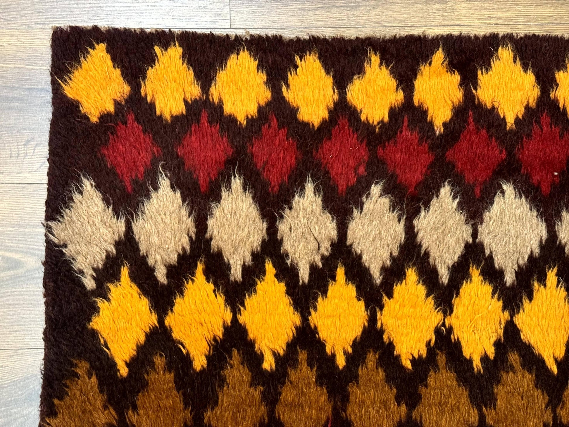 Shaggy Balouch Rug 3x4, Tribal Rug, Afghan Rug, Brown, Multicolor - Nuvé