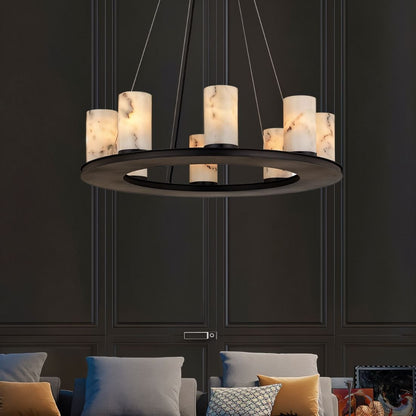 Centrum Round Alabaster Chandelier - Nuvé