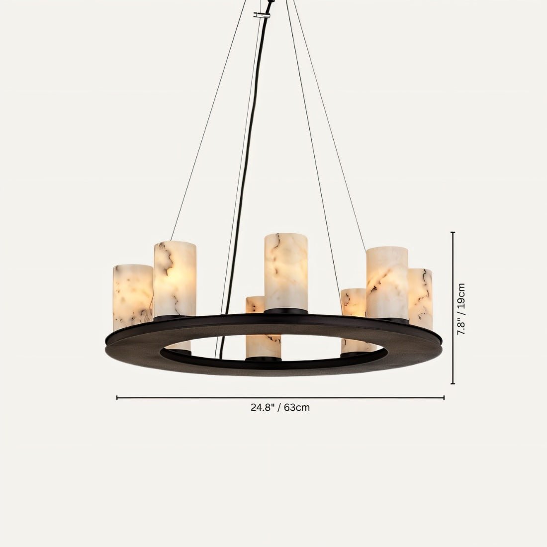 Centrum Round Alabaster Chandelier - Nuvé