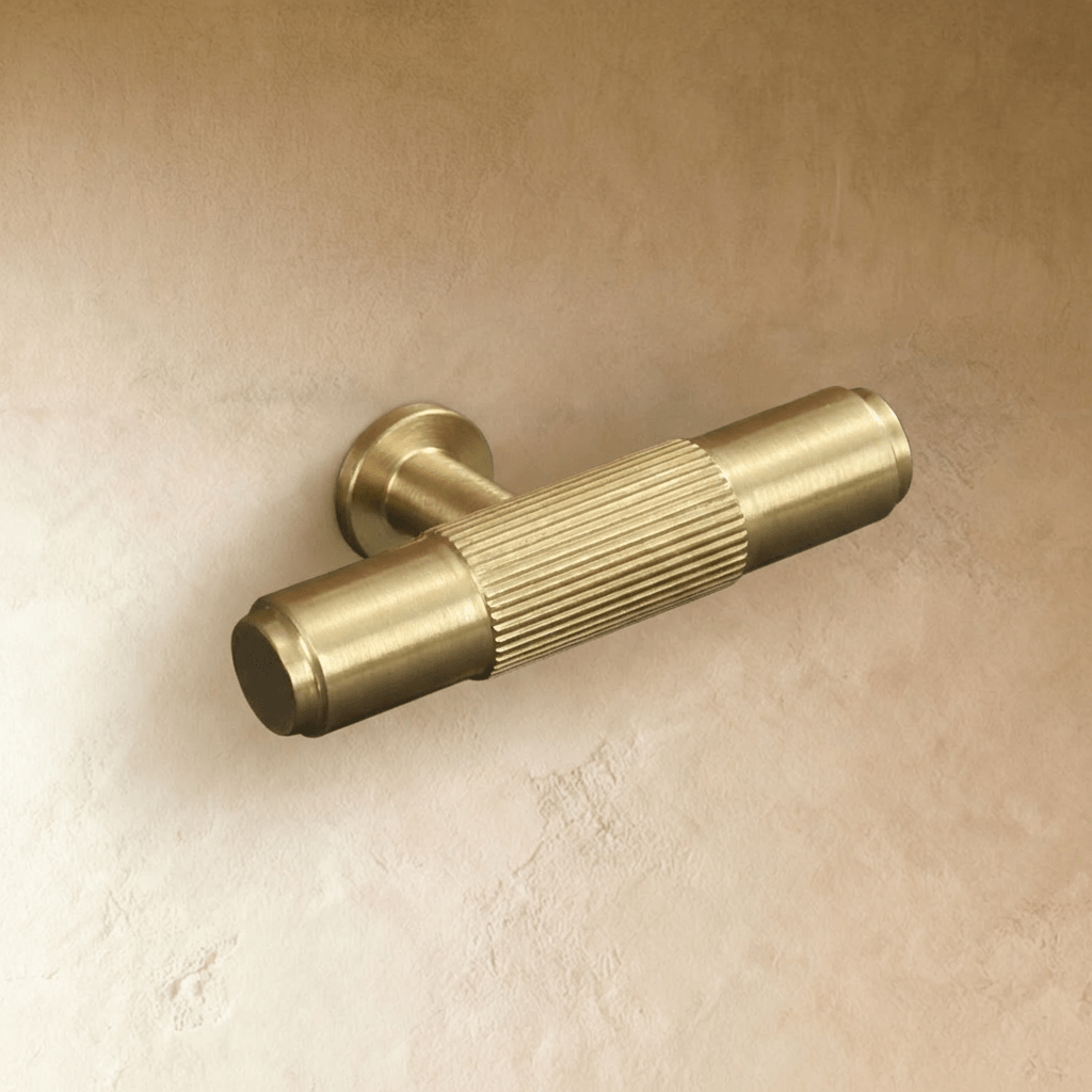 Residence Supply Cepo Knob and Pull Bar for cabinets, featuring sleek metal hardware for kitchen or furniture drawers.