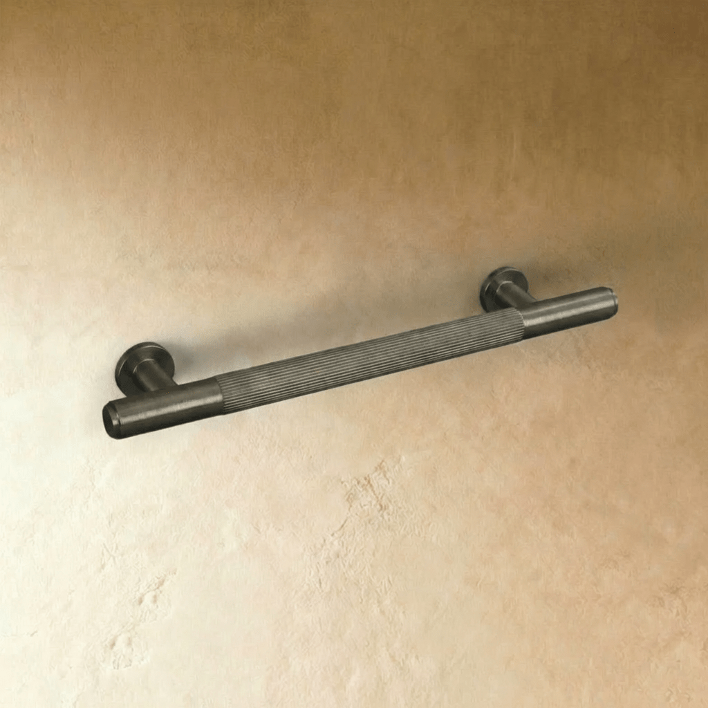 Residence Supply Cepo knob and pull bar for cabinets, showcasing modern hardware design in a close-up shot.