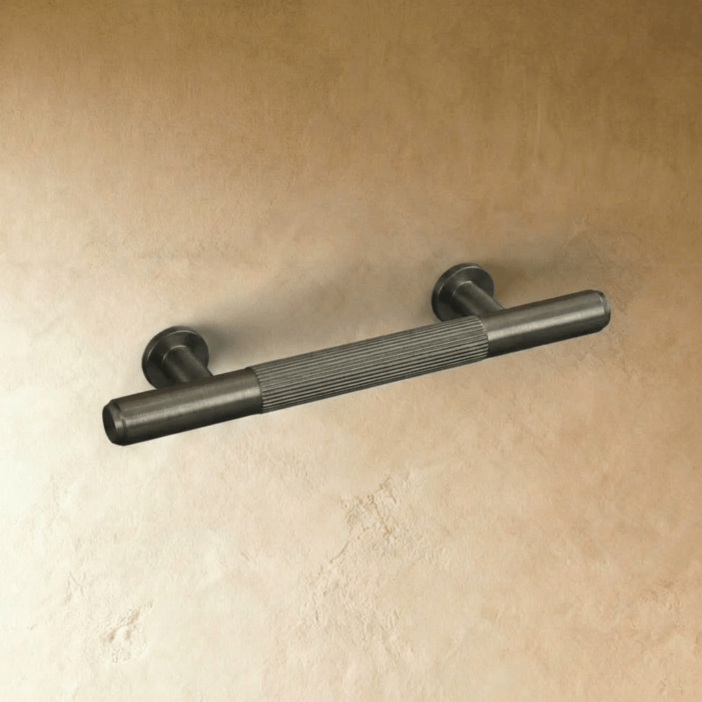 Residence Supply Cepo knob and pull bar, brass cabinet hardware with sleek round and elongated handles for kitchen or furniture.