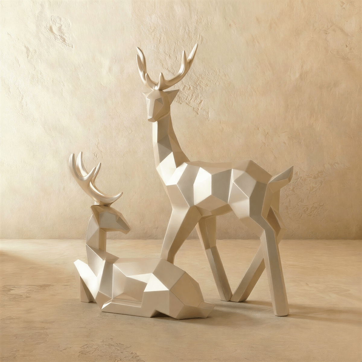 Cervidae Handcrafted Reindeer Figurines