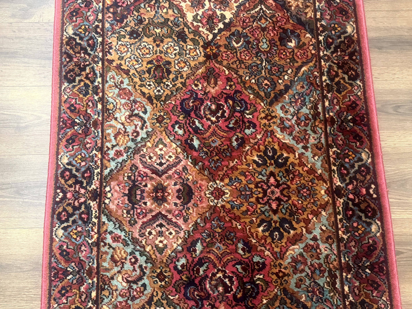 Karastan Rug 3x5 Multicolor Panel Kirman #717, Original 700 Series, Wool Pile, Discontinued - Nuvé