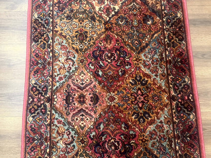 Karastan Rug 3x5 Multicolor Panel Kirman #717, Original 700 Series, Wool Pile, Discontinued - Nuvé