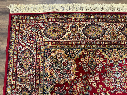 Persian Wool Rug 7x10, Couristan Carpet, Belgium Power Loomed Rug, Red, Floral, Traditional - Nuvé