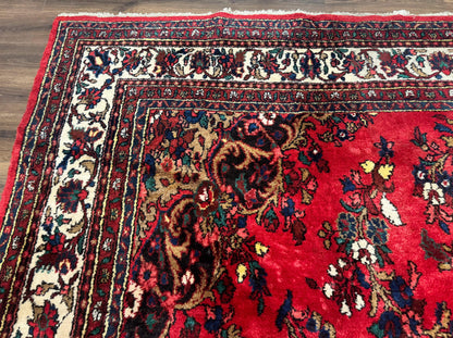 Palace Size Persian Rug 11x18, Red, Bibikabad Rug, Handmade Large Wool Carpet, Persian Hamadan Rug, Dargazin Rug - Nuvé
