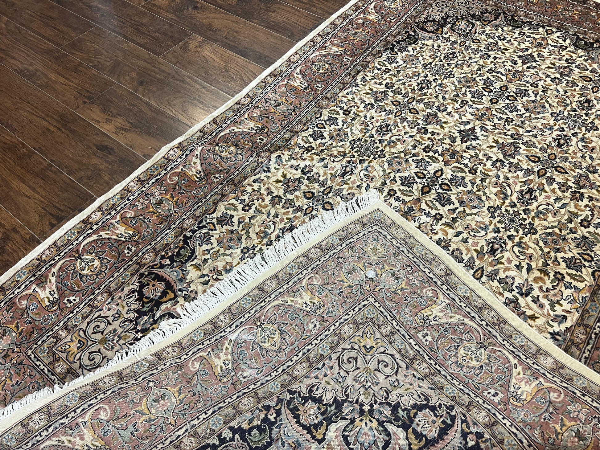 Pak Persian Rug 5x8, Handmade Wool Oriental Carpet, Vintage Rug, Floral Allover, Very Fine 320 KPSI - Nuvé