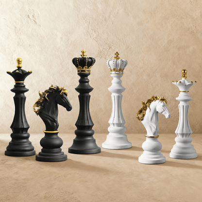 Residence Supply chess figurine sculpture, decorative home and garden chess piece for display or decor.