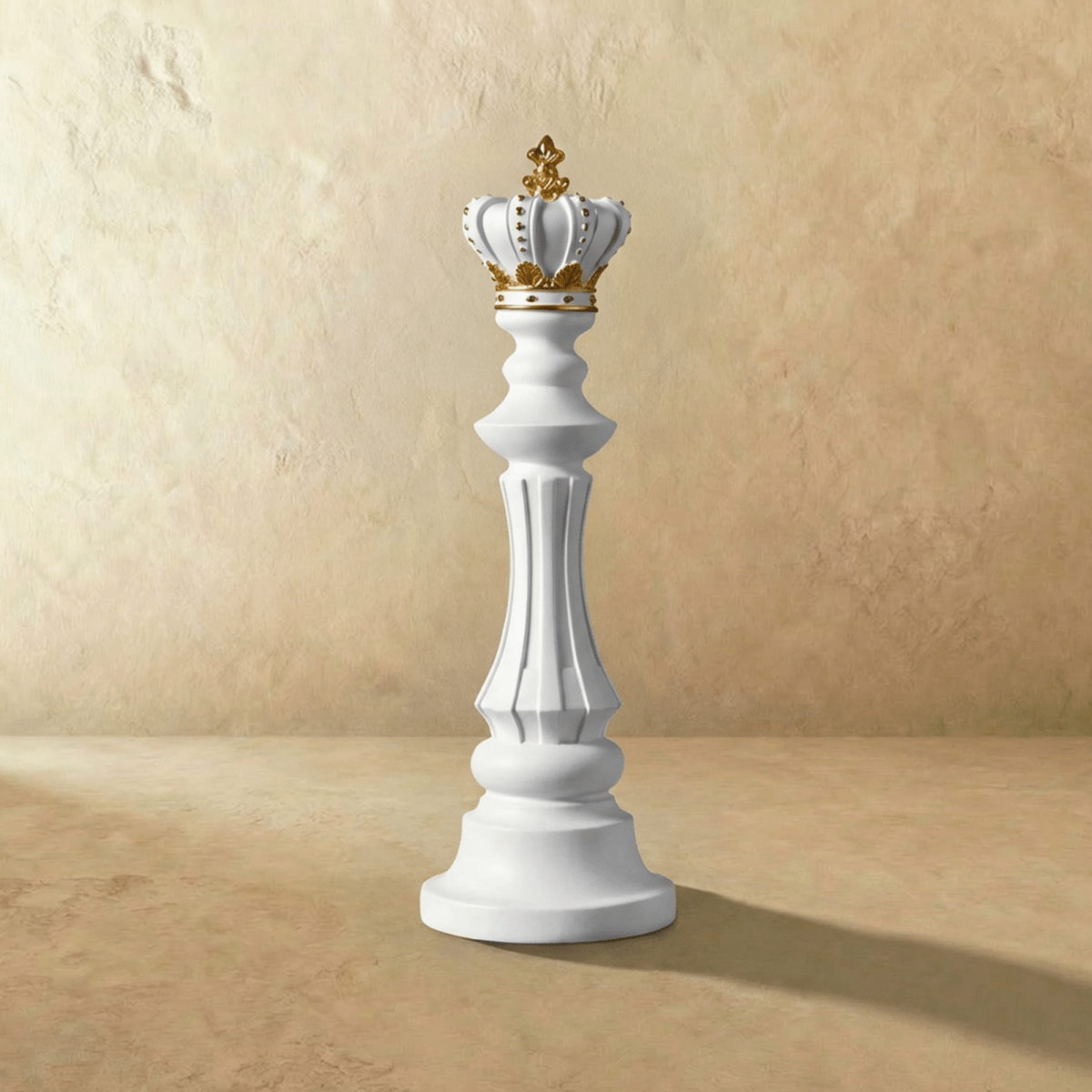 Residence Supply chess figurine sculpture for home decor, detailed wooden chess piece statue for shelf or table display.