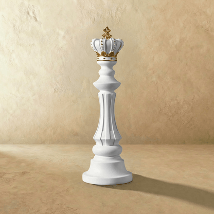 Residence Supply chess figurine sculpture for home decor, detailed wooden chess piece statue for shelf or table display.