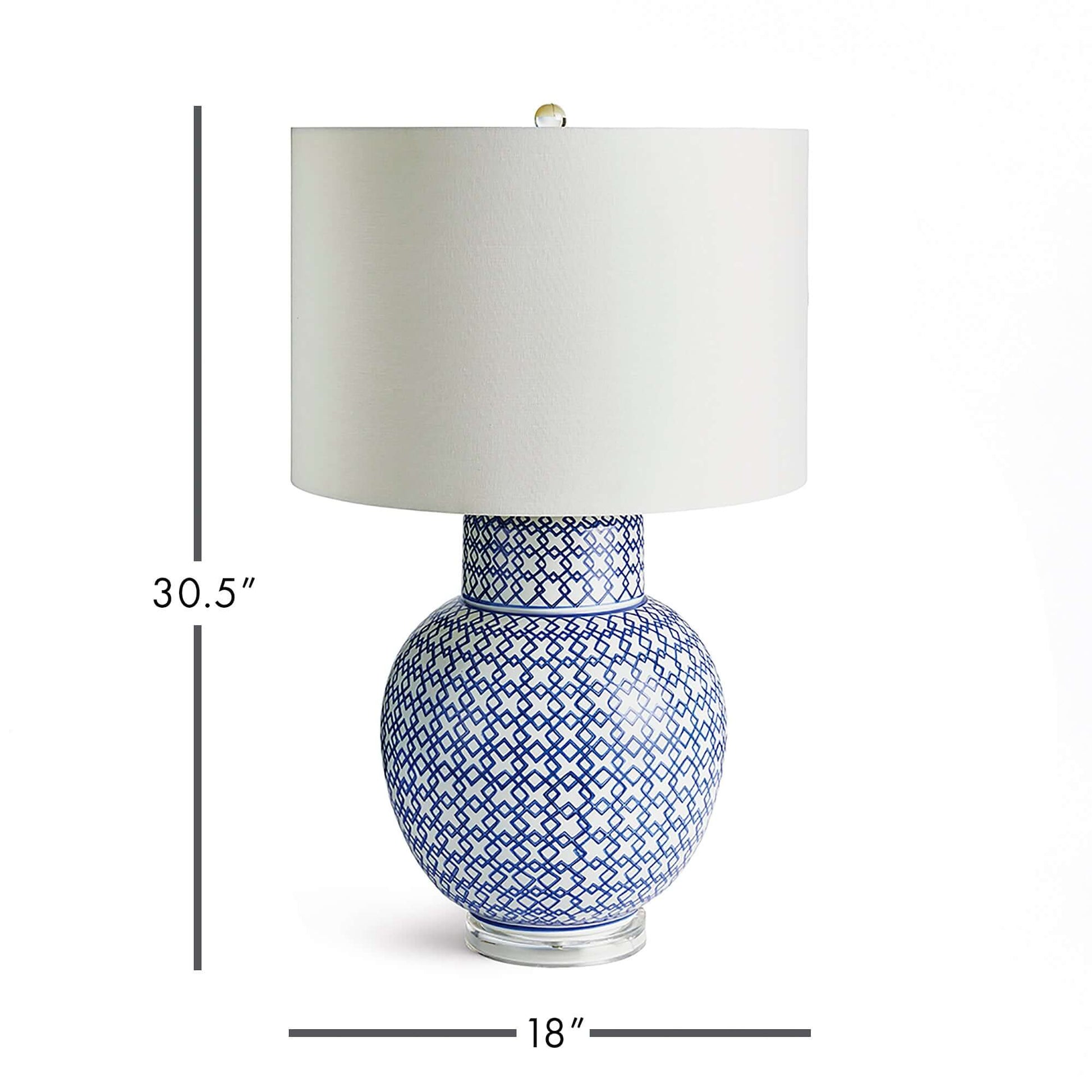 Chinoiserie Blue and White Ginger Jar Lamp - Nuvé