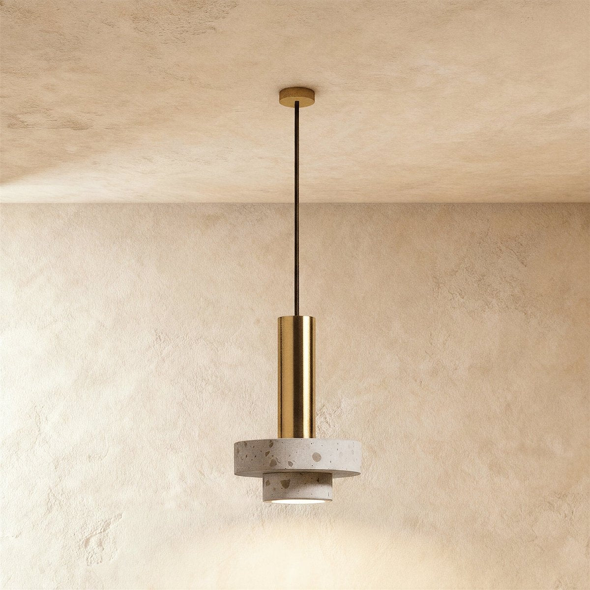 Modern Cielo Pendant Light by Residence Supply with a sleek, minimalist design and a smooth, rounded glass shade.